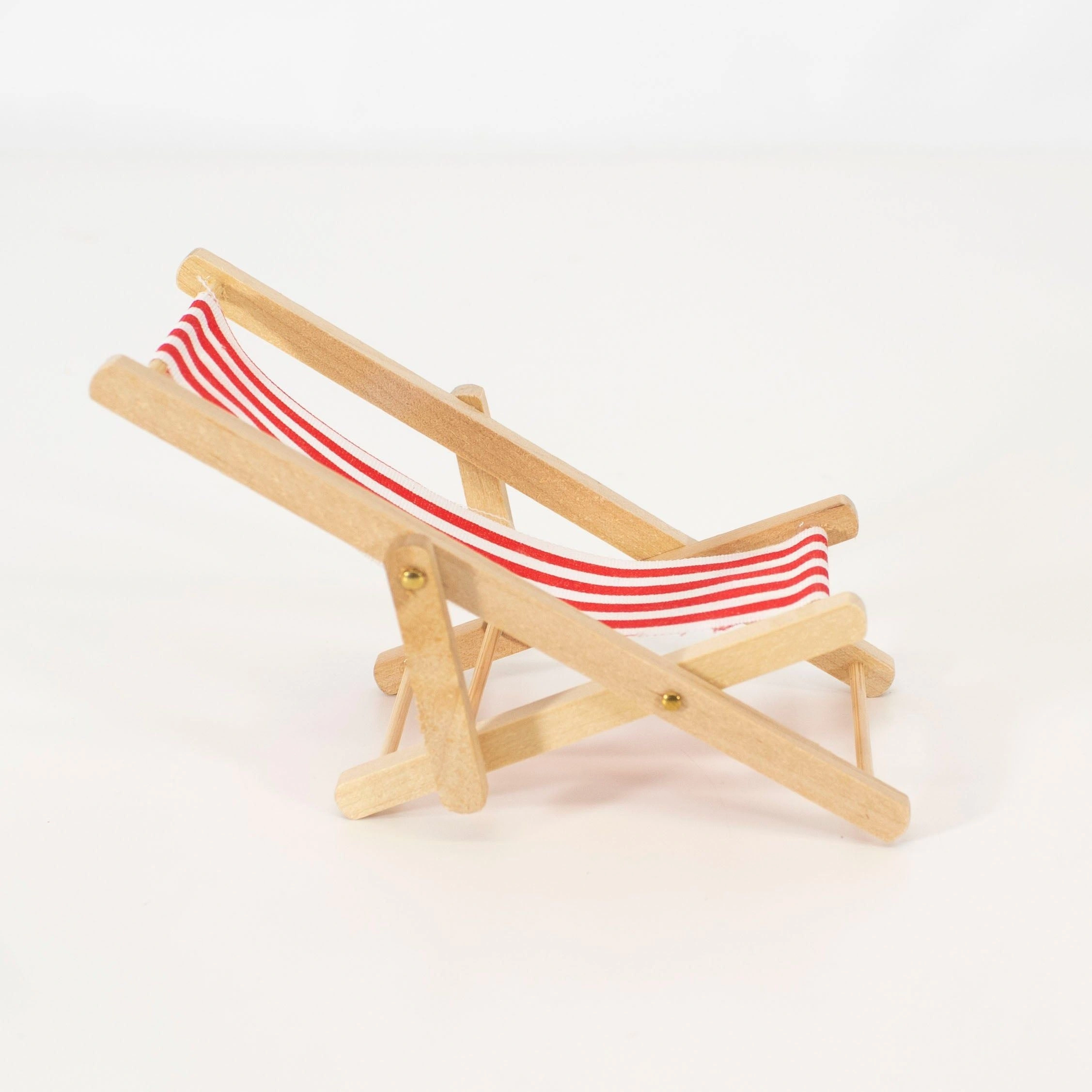 Beach Bliss on Demand Foldable Chair Your Seaside Escape in Miniature Perfect for Dollhouse Sunbathing